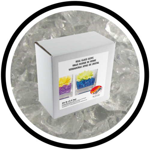Colored ICE - Clear - 20 lb (9.09 kg) Box